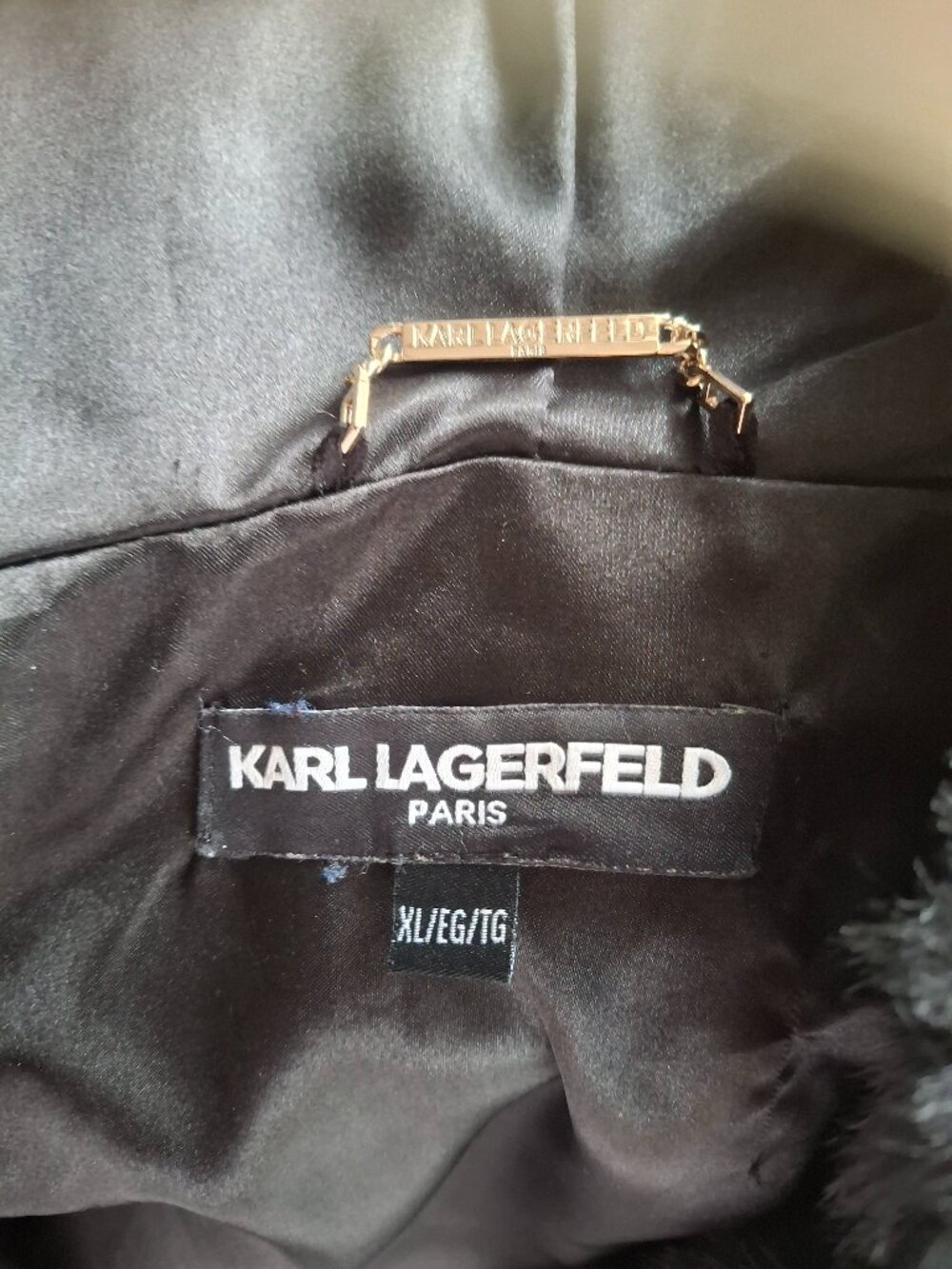Karl Lagerfeld Sleeveless Faux Fur Jacket